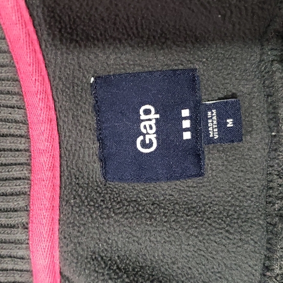 Gap Full Zip Gray Fleece Jacket Size Medium - Picture 4 of 9